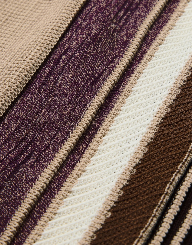 Calibre - Multi Stripe Knit Polo Natural