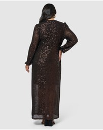 Pink Dusk by Curve Project - All I Want Sequin Maxi Dress