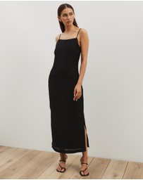 Atmos&Here - Plisse Maxi Slip Dress