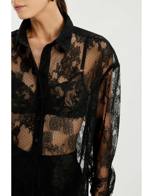 Bardot - Aleida Oversized Lace Shirt