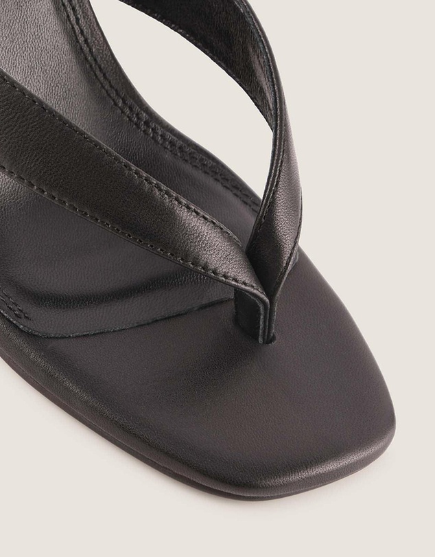 Shelly Shen - Pia High Sandals Black Leather