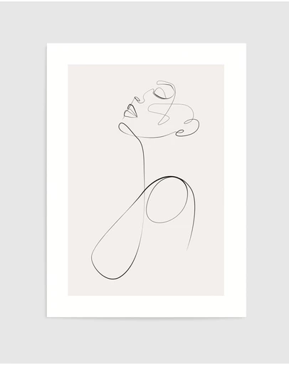 Olive et Oriel - Line Figure V Art Print