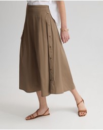 Oxford - Harlow Snap Midi Skirt