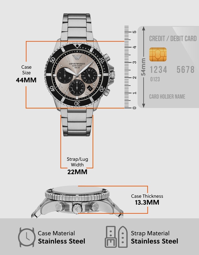 Emporio Armani - Silver Chronograph Watch