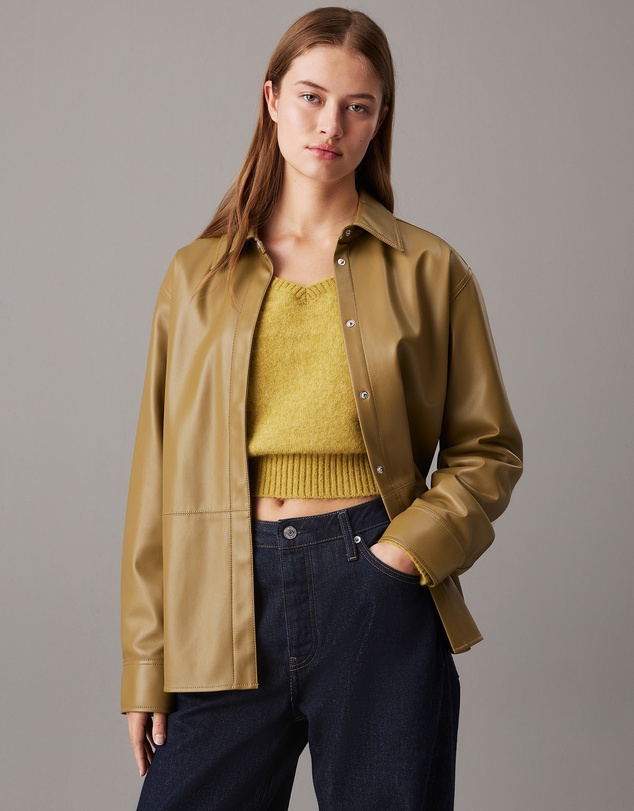 Calvin Klein Jeans - Faux Leather Shirt