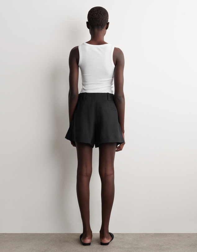 COS - Pleated Belted Linen Shorts
