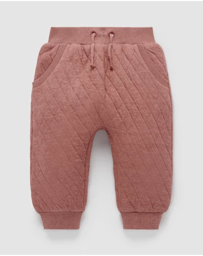 Purebaby - Quilted Track Pants -Kids-Babies