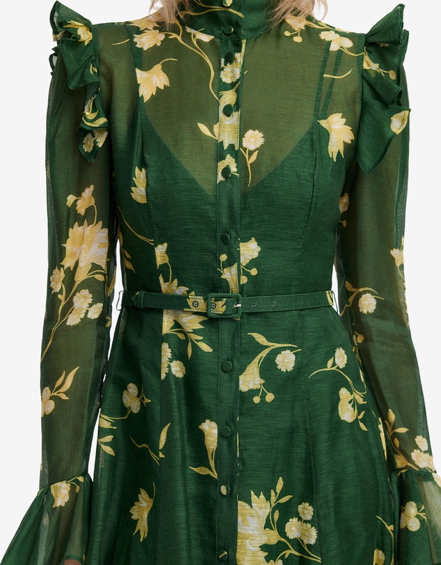 LEO LIN - Katrina Butterfly Sleeve Midi Dress