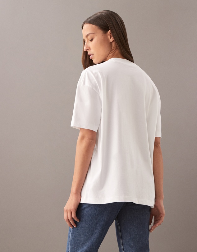Calvin Klein Jeans - Distressed Monogram Boyfriend T-Shirt