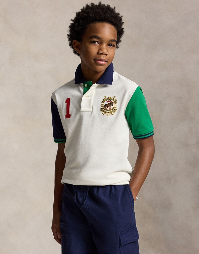Polo Ralph Lauren - Color-Blocked Mesh Polo Shirt - Teens