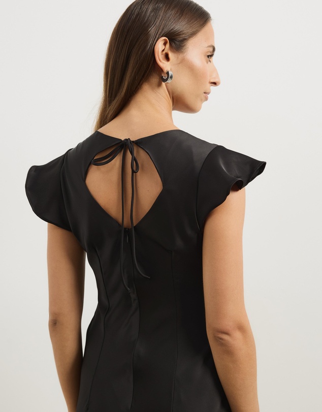 Atmos&Here - Becca Lace Trim Satin Maxi Dress