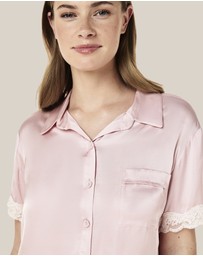 Papinelle - Annabelle Satin Lace Boxer PJ Set