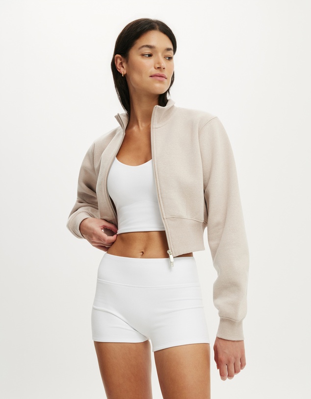 Cotton On Body Active - Plush Fitted Zip Through Sweat