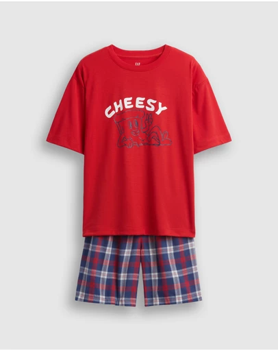 GAP - SS Plaid Short Set - Kids-Teens
