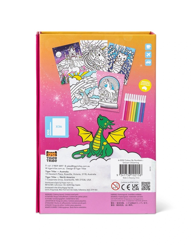 Tiger Tribe - Colour By Numbers - Unicorn Dreaming