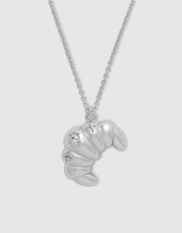 Wanderlust + Co - Croissant Silver Necklace