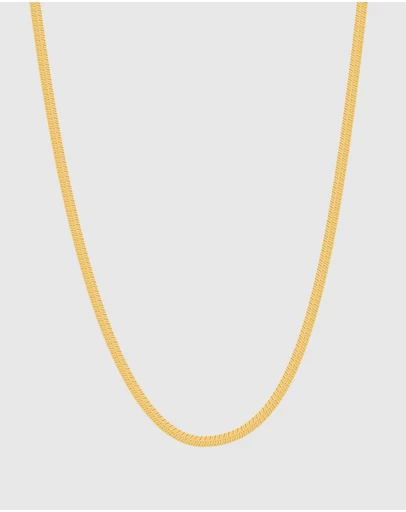 Nialaya Jewellery - Snake Chain Necklace in Gold