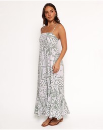 Petal & Pup - Kelsie Midi Dress - Sage Print