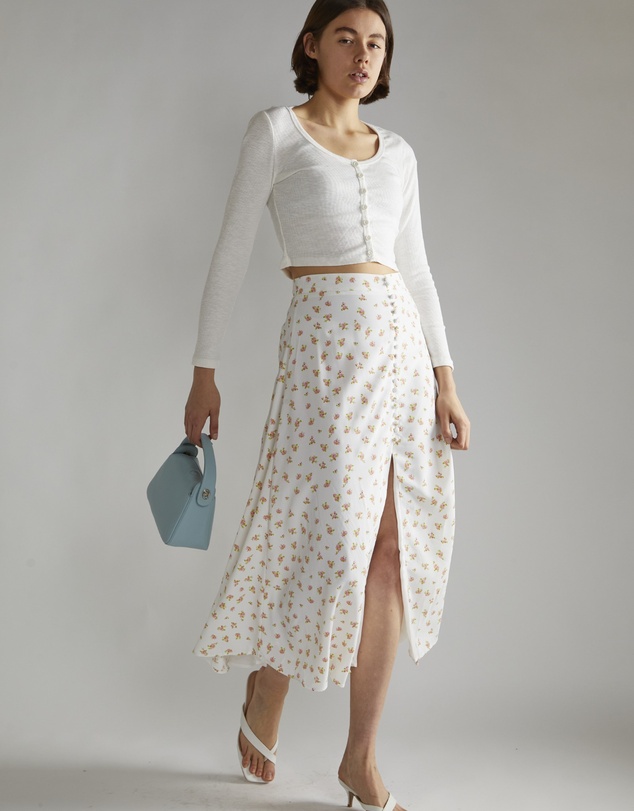 Glamorous - Button Front Midi Skirt