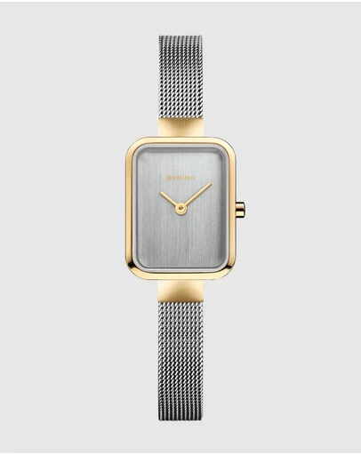 Bering - Petite Square 35mm Silver Watch