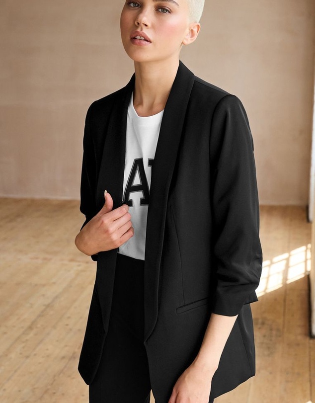 NEXT - Relaxed Ruched Sleeve Blazer