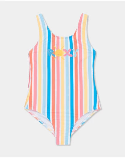 Roxy - Girls 2 to 7 Holy Stripe One Piece Swimsuit