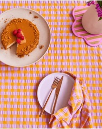 Mosey Me - Kumquat Bloom Seersucker Tablecloth