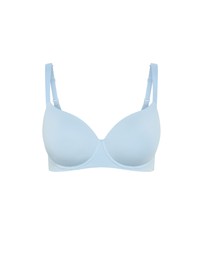 City Chic - Plus Size Smooth & Chic Cotton T-Shirt Bra - sky blue