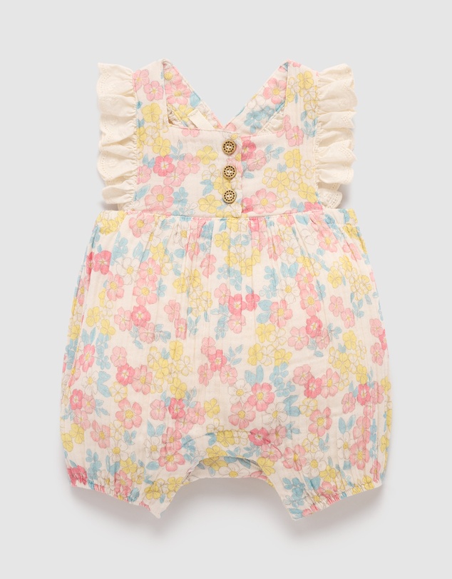 Purebaby - Floral Romper-Kids-Babies