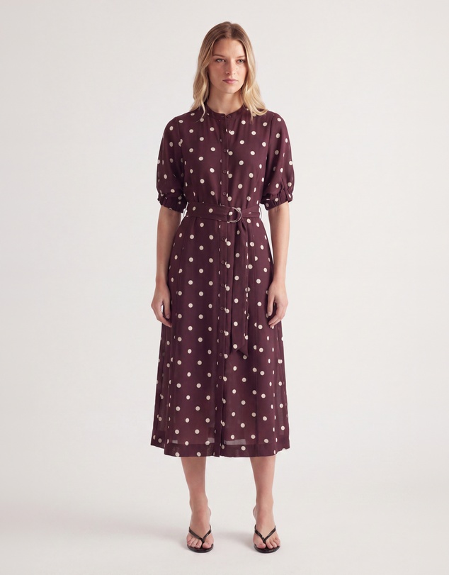 Decjuba - Becca Puff Sleeve Midi Dress
