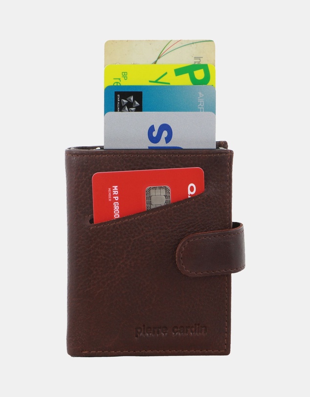 Pierre Cardin - Pierre Cardin Leather Smart Slide Card Holder Tab Wallet