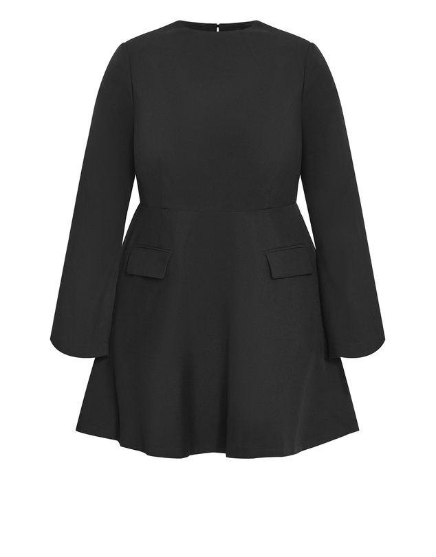 City Chic - Dynamic Long Sleeve Dress