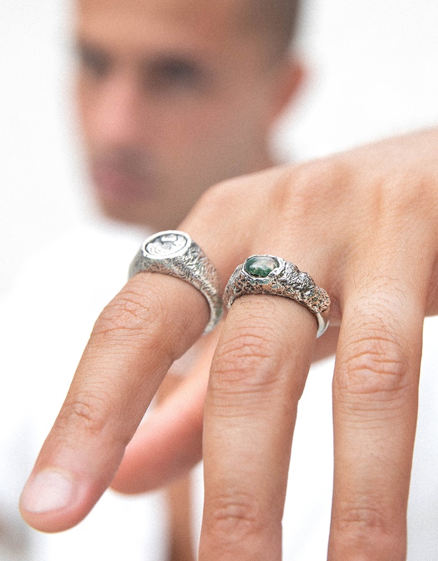 Haze & Glory - ICONIC EXCLUSIVE - Moss Signet Ring in Oxidised 925 Silver