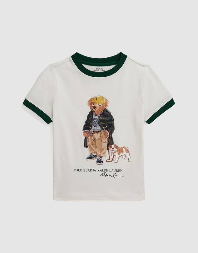 Polo Ralph Lauren - Polo Bear Cotton Ringer Tee - Babies-Kids