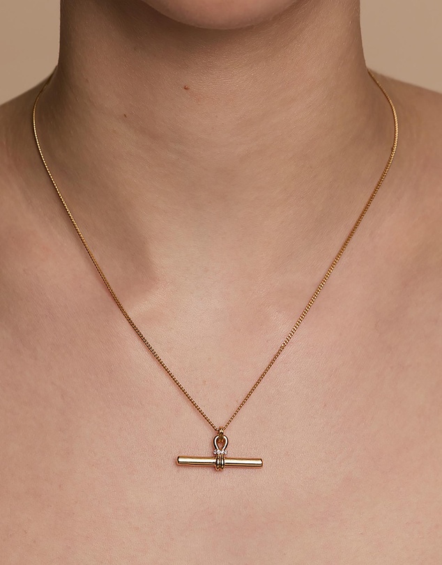 Astrid & Miyu - Hardware T-Bar Pendant Necklace