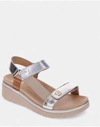Mia Vita - Candice Sandal - Soft Gold/Silver Multi