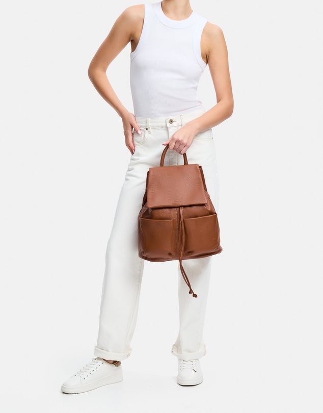 BEE - Beezy Tan Leather Backpack
