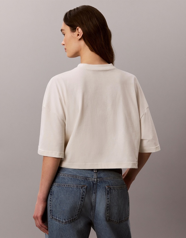 Calvin Klein Jeans - Boxy Crop Script Logo Tee
