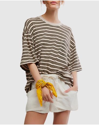 Free People - All Love Stripe Pocket Tee