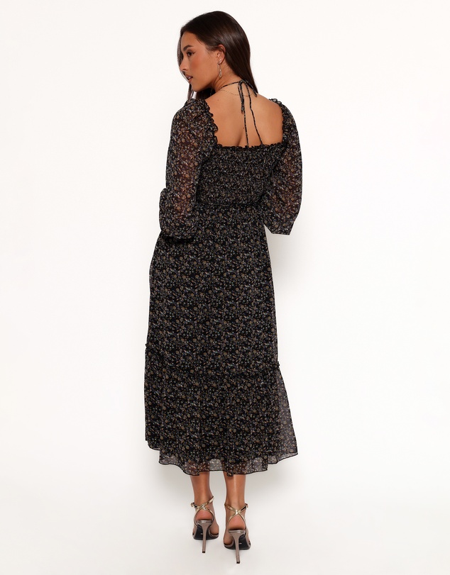 Petal & Pup - Keziah Long Sleeve Maxi Dress - Navy Ditsy Floral