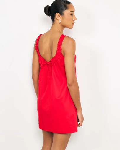 AERE - Vaila Cotton Mini Shift Dress