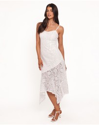 Petal & Pup - Lorde Midi Dress - White Lace Sequin