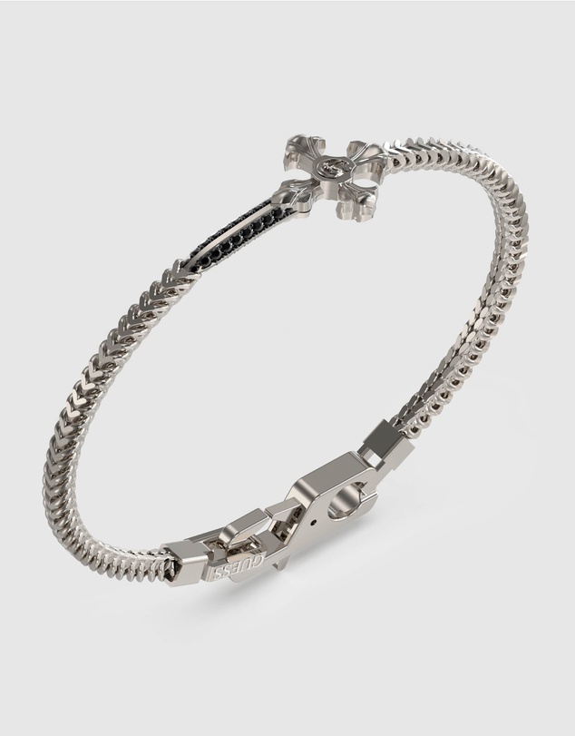 GUESS - Silver-Tone Rebel Knight Bracelet