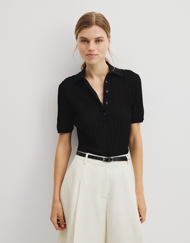 Country Road - Short Sleeve Rib Knit Polo