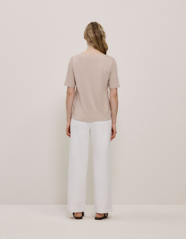 Trenery - Metallic T-shirt in Gold
