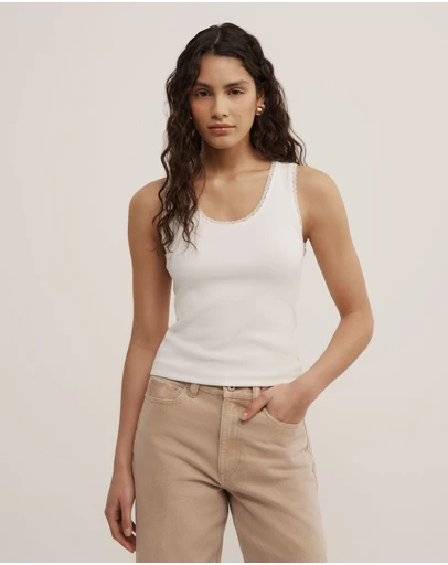 Witchery - Lace Trim Tank