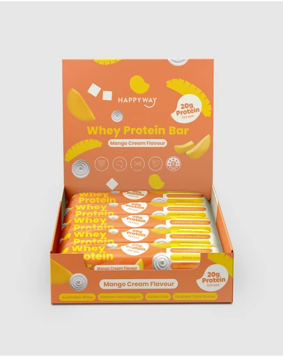 Happy Way - Whey Protein Bar Mango Cream Box – 10 x 60g Bars