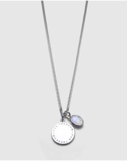 Von Treskow - Moonstone & VT Plate Necklace
