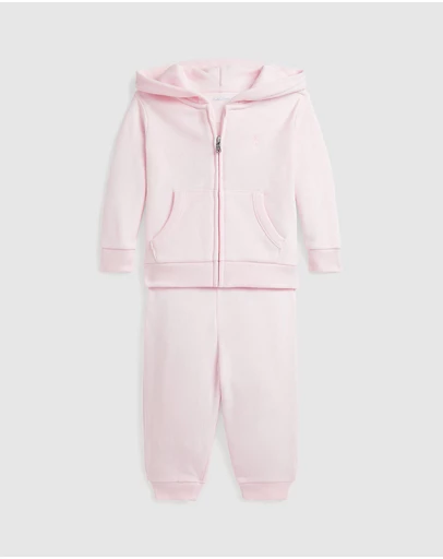 Polo Ralph Lauren - Fleece Full-Zip Hoodie & Jogger Pants Set - Babies