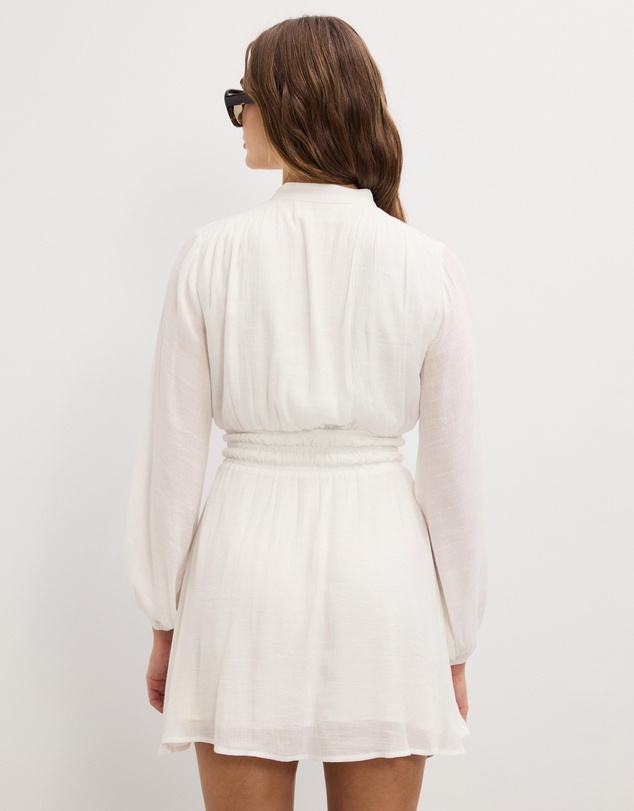 The Fated - Della Long Sleeve Gathered Mini Dress